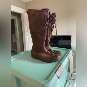 1008438 UGG W Elsa [BROWN] Women's Knee High Leather Boots Size 8.5 US